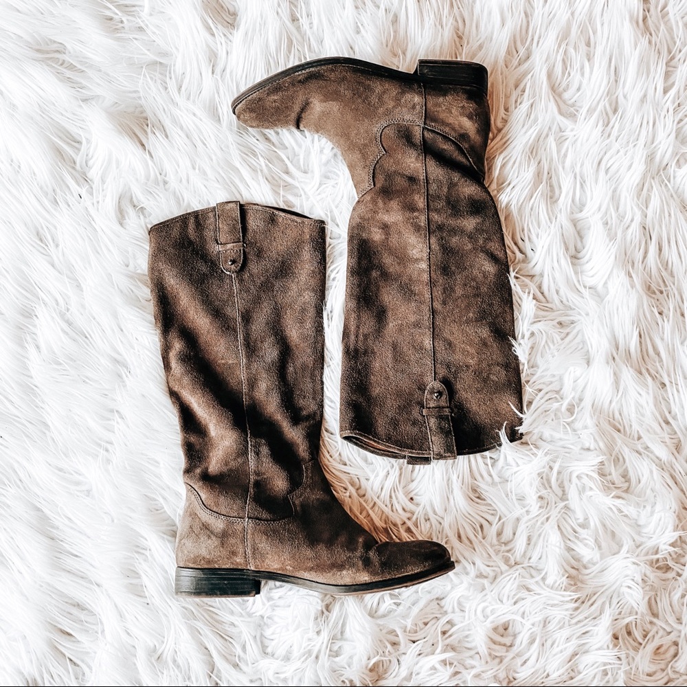 Frye & co suede riding boots